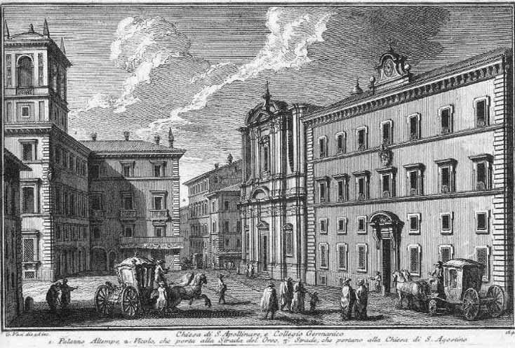 Magyar diákok egy római kollégiumban a 18. században