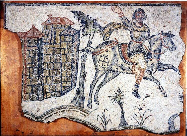 4 Vandal cavalryman c. AD 500 from a mosaic pavement at Bordj Djedid near Carthage