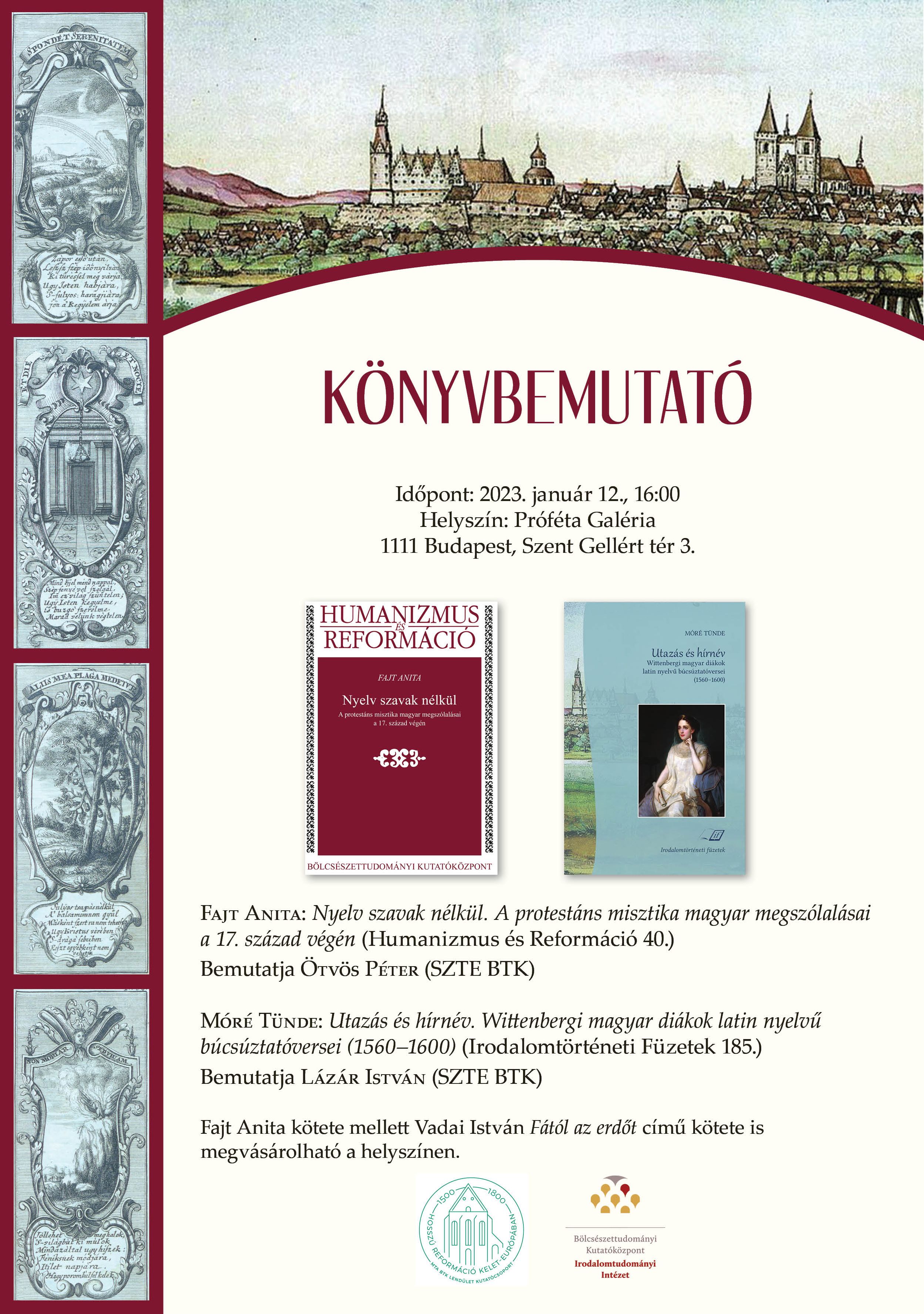 A Reneszánsz osztály és a Hosszú Reformáció Kelet-Európában Lendület-kutatócsoport könyvbemutatója