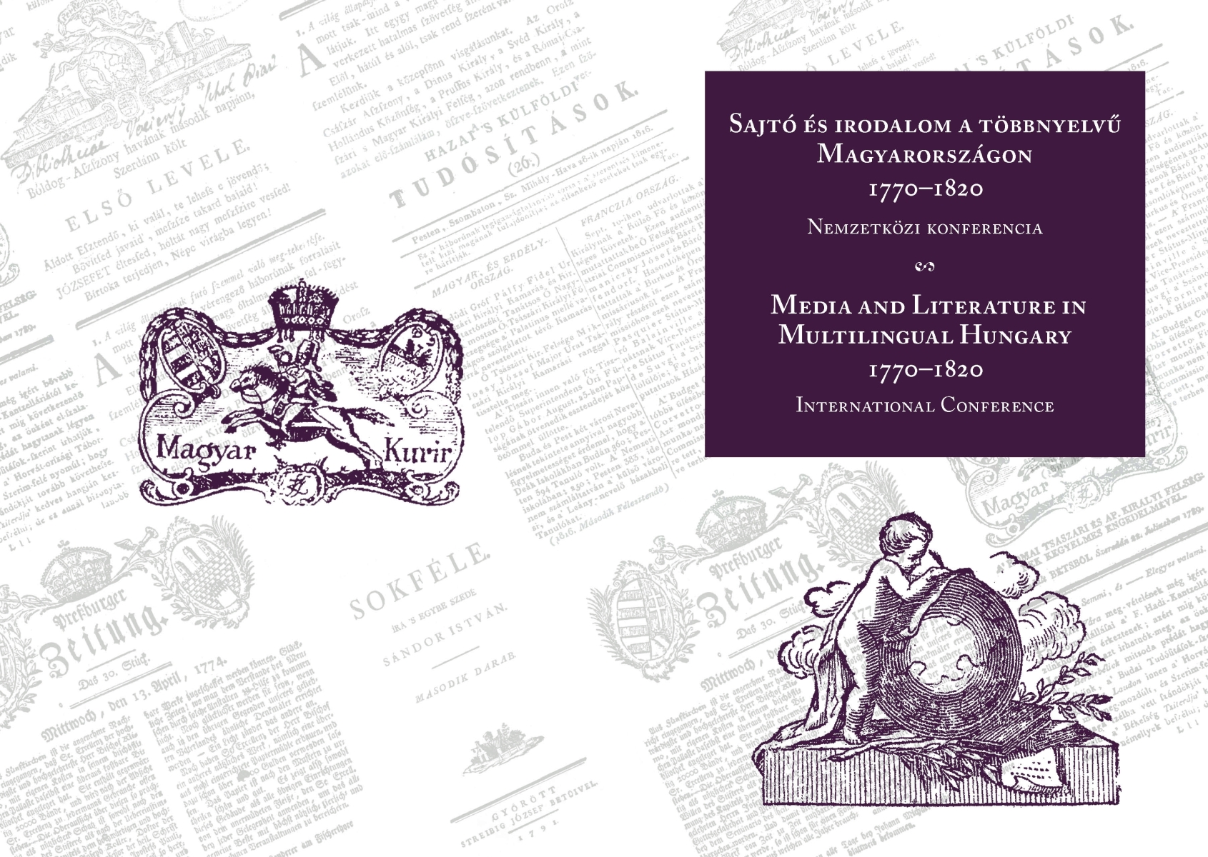 Sajtó és irodalom a többnyelvű Magyarországon (1770–1820) nemzetközi konferencia