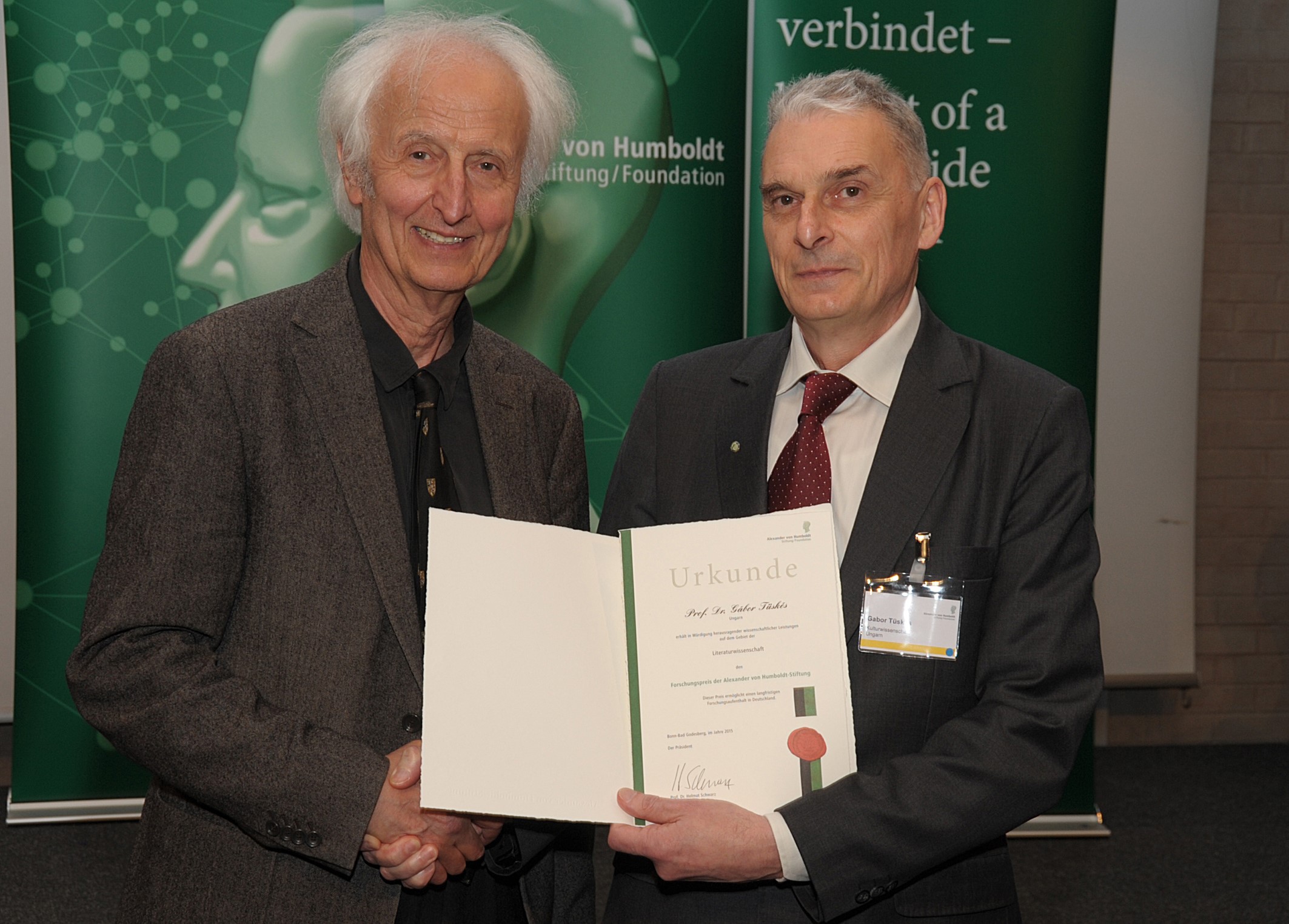 Tüskés Gábor a Humboldt-díjasok 44. szimpóziumán