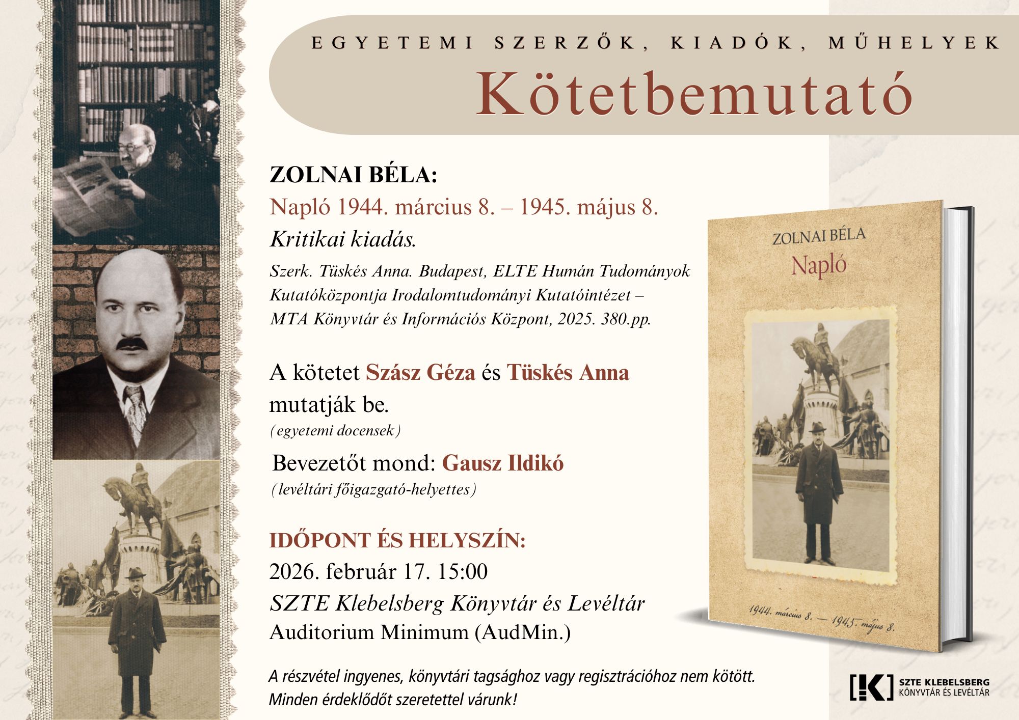 Zolnai konyvbemutato Szeged