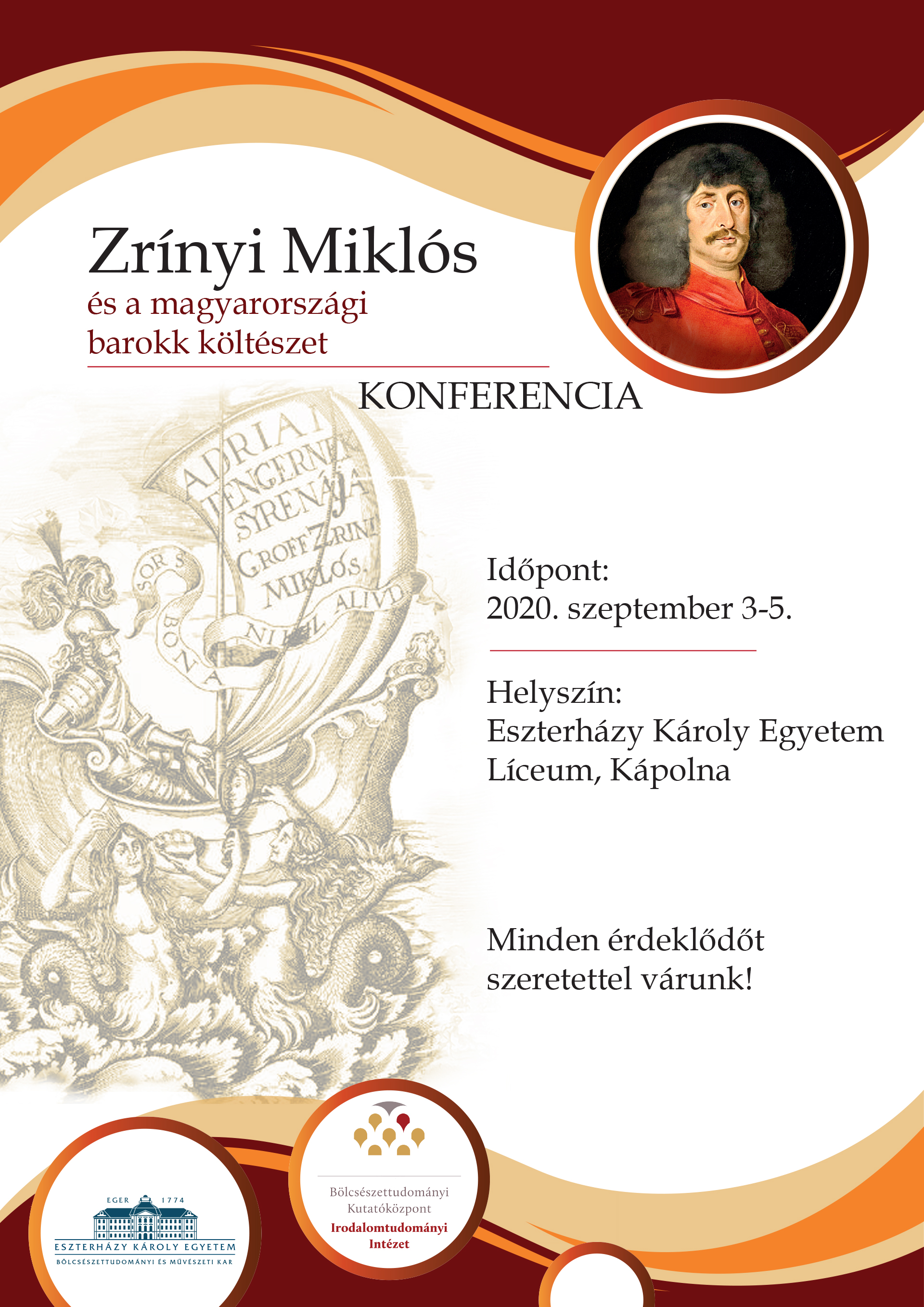 Zrínyi Miklós és a magyarországi barokk költészet – konferencia Egerben