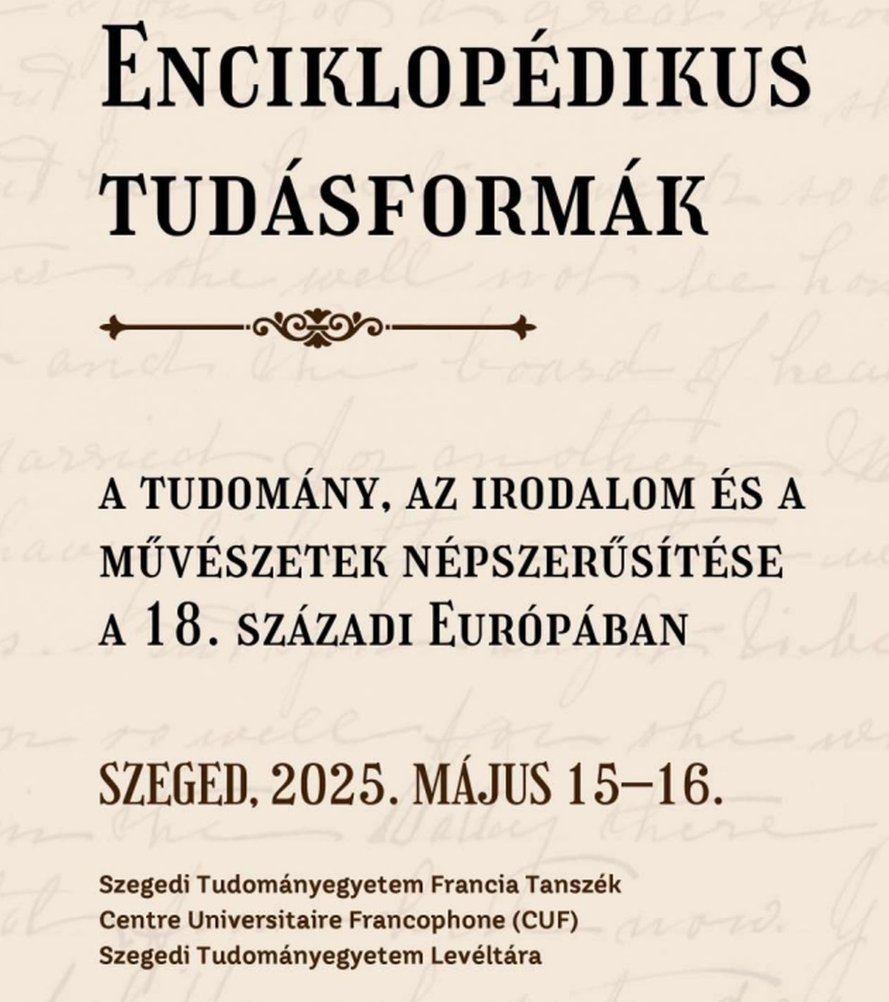 enciklopedikus tudasformak konferencia