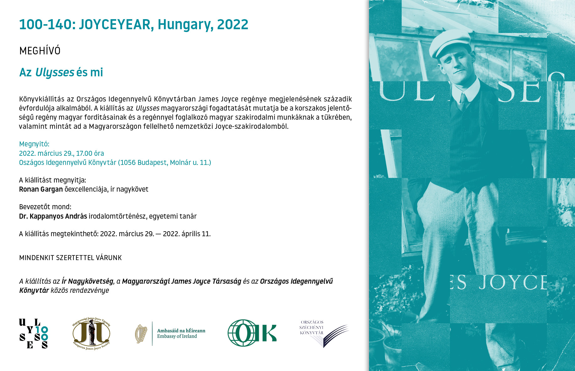 Kiállítás az Ulysses magyarországi fogadtatásáról