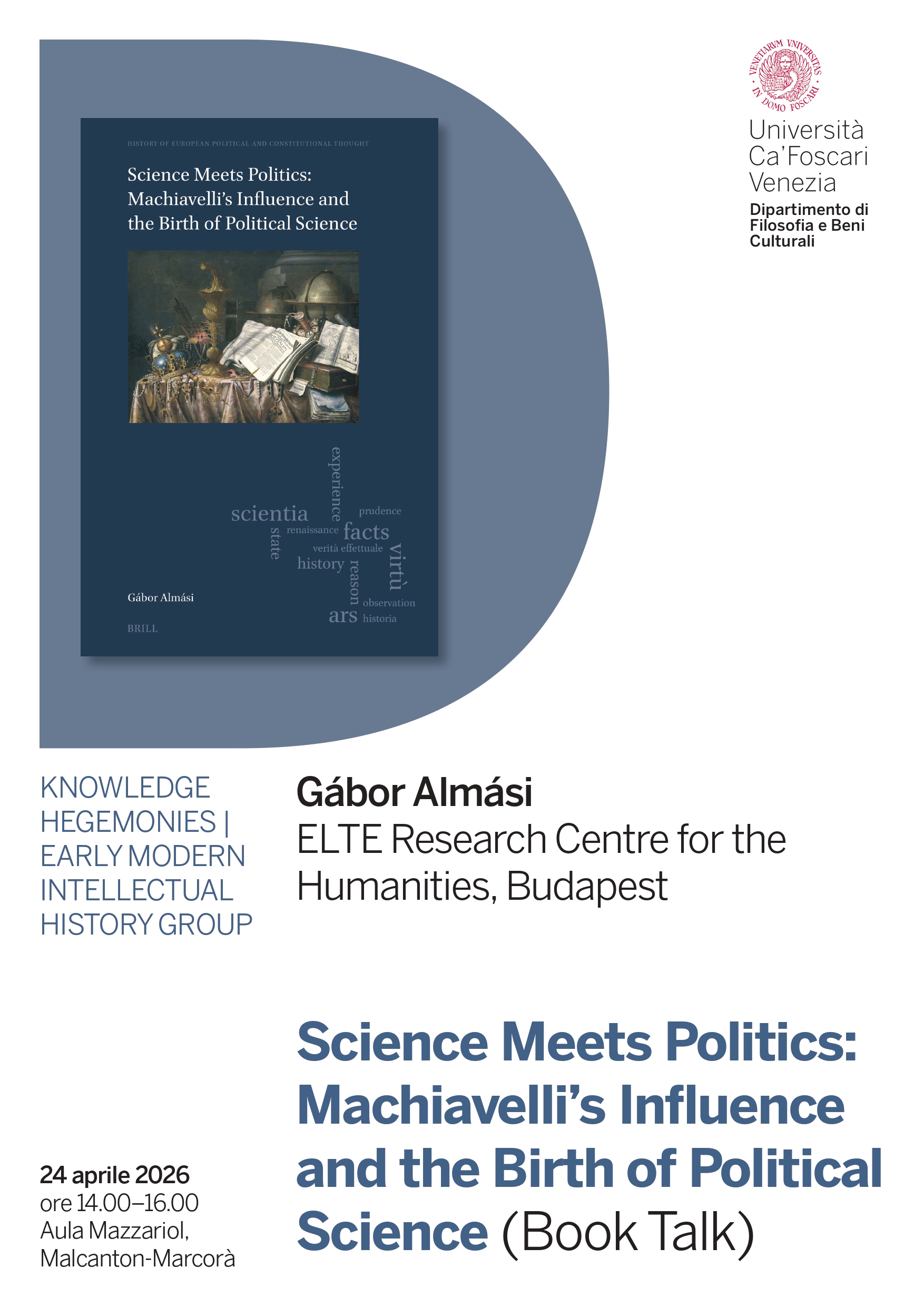 Könyvbemutató Velencében – Machiavelli hatása és a politikatudomány születése